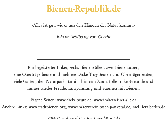 www.bienen-republik.de Screenshot