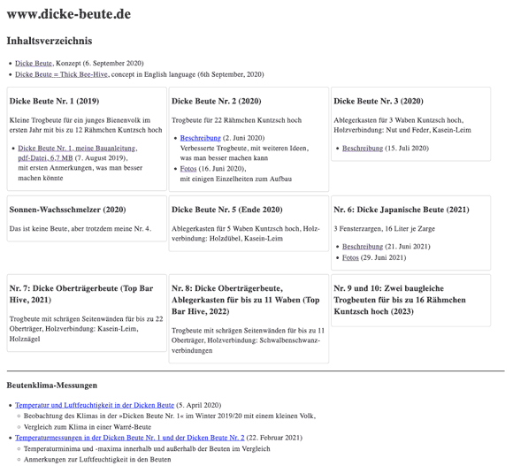 www.dicke-beute.de Screenshot
